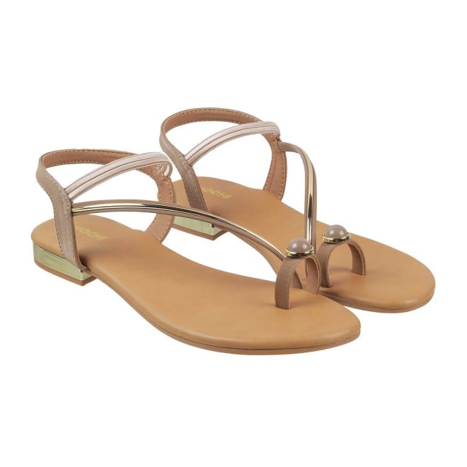 Mochi Women Khaki Casual Sandals (SKU: 33-900251-62-36)
