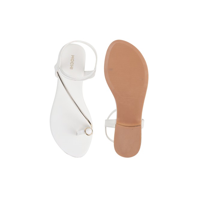 Mochi Women White Casual Sandals (SKU: 33-900251-16-36)