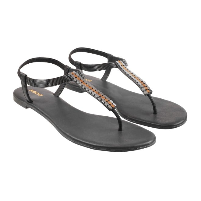 Mochi Women Black Casual Sandals (SKU: 33-903137-11-37)