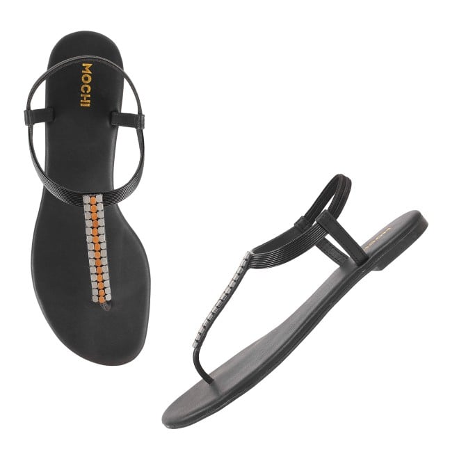 Mochi Women Black Casual Sandals (SKU: 33-903137-11-37)