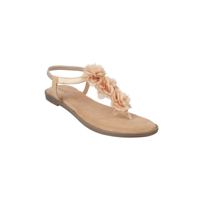 Mochi Women Beige Casual Sandals (SKU: 33-916-20-36)