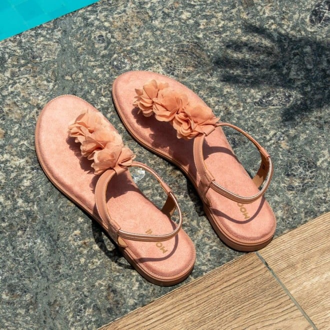Mochi Women Beige Casual Sandals