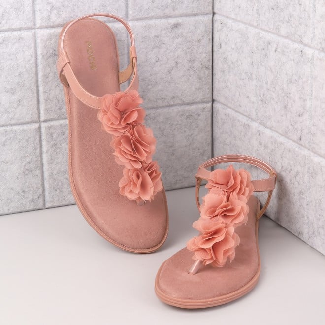 Mochi Women Pink Casual Sandals