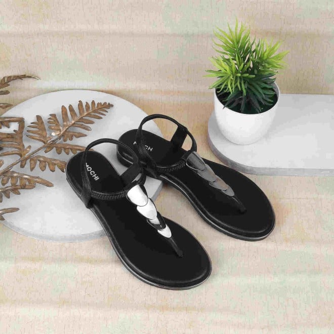 Mochi Women Black Casual Sandals (SKU: 33-925-11-36)