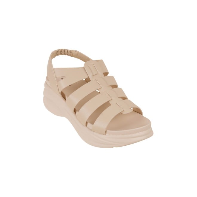 Mochi Women Beige Casual Sandals (SKU: 33-930-20-40)