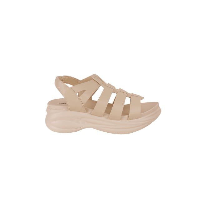 Mochi Women Beige Casual Sandals (SKU: 33-930-20-40)