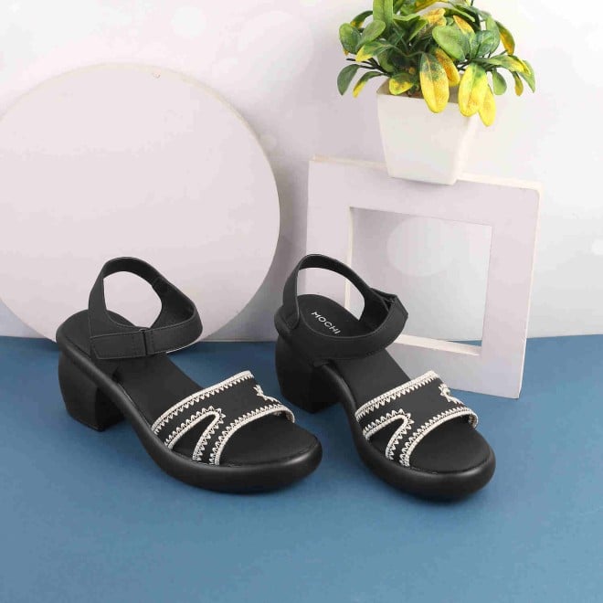 Mochi Women Black Casual Sandals