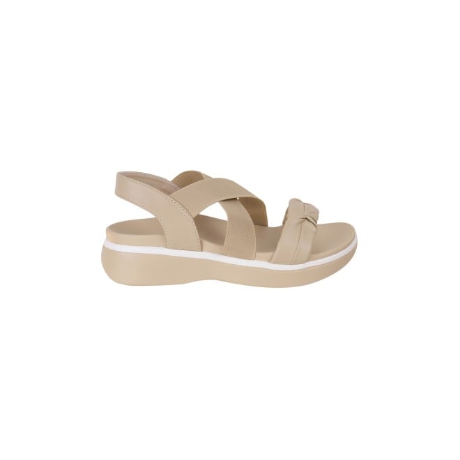 Mochi Women Beige Casual Sandals (SKU: 33-934-20-36)