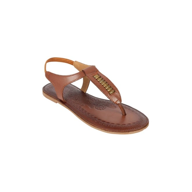 Mochi Women Tan Casual Sandals (SKU: 33-935-23-36)