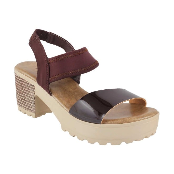 Mochi Brown Casual Sandals for Women