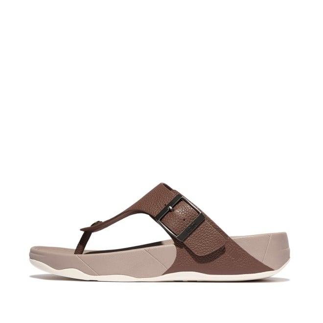Fitflop Trakk Ii Mens Buckle Tumble-Leather T-Post Sandals