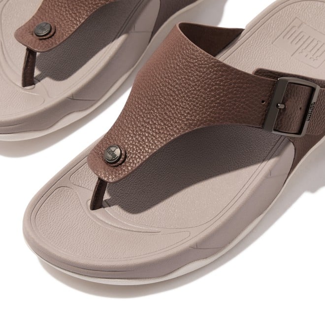 Fitflop Trakk Ii Mens Buckle Tumble-Leather T-Post Sandals (SKU: 338-11398-43-7)