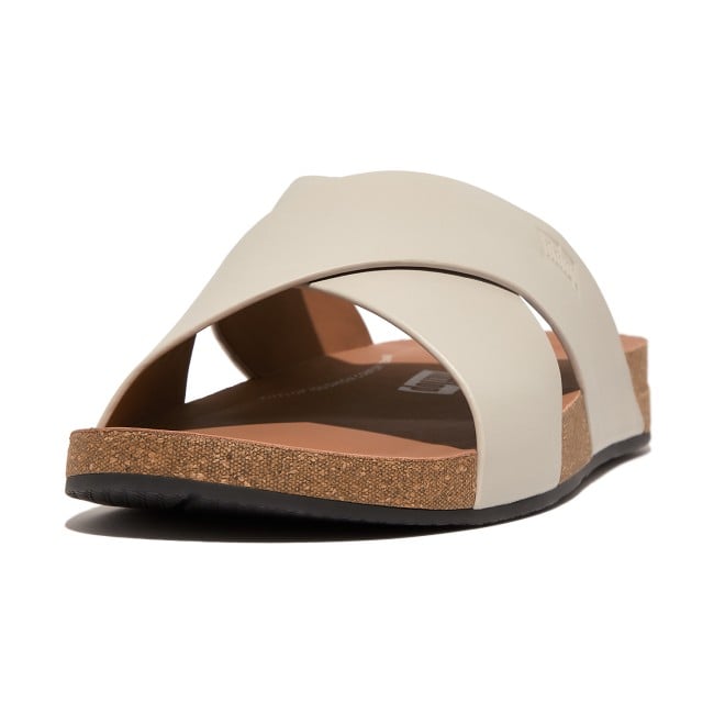 Fitflop Iqushion Men Leather Cross Slides (SKU: 338-378-14-10)