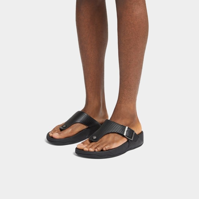 Fitflop Trakk II Mens Buckle Weave Leather Toe-Thongs (SKU: 338-384-11-10)