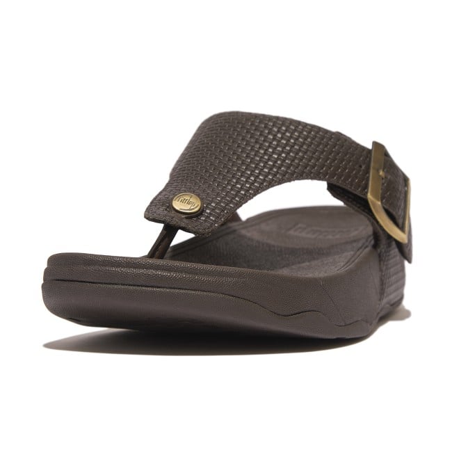 Fitflop Trakk II Mens Buckle Weave Leather Toe-Thongs (SKU: 338-384-12-10)