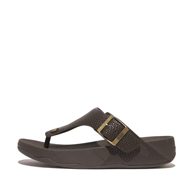 Fitflop Trakk II Mens Buckle Weave Leather Toe-Thongs