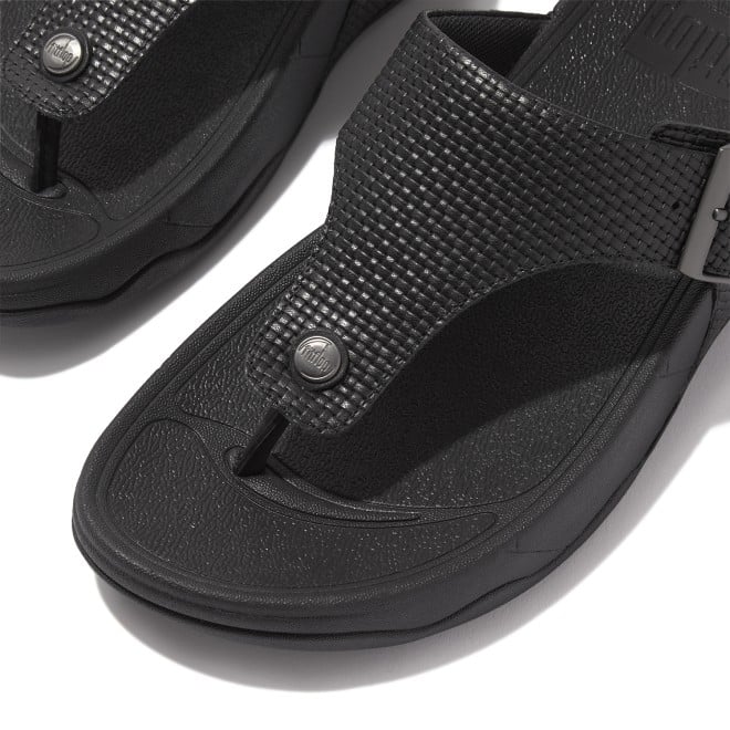 Fitflop Trakk II Mens Buckle Weave Leather Toe-Thongs (SKU: 338-384-11-10)