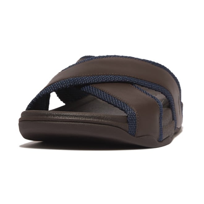 Fitflop Surfer Men Webbing Leather Cross Slides (SKU: 338-393-12-10)