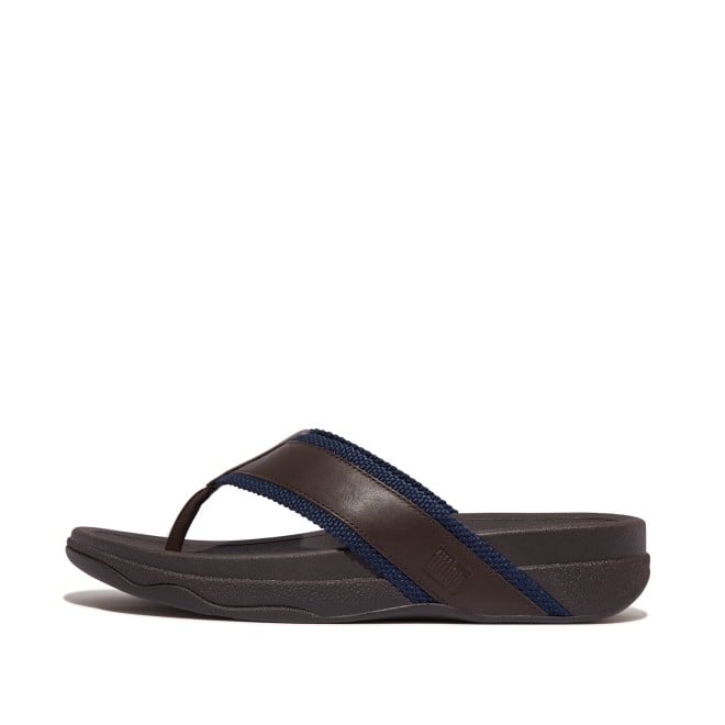 Fitflop Surfer Men Webbing Leather Toe-Post Sandals (SKU: 338-394-12-10)