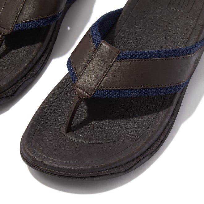 Fitflop Surfer Men Webbing Leather Toe-Post Sandals (SKU: 338-394-12-10)