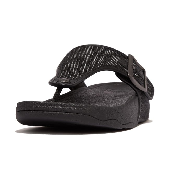 Fitflop Trakk II Mens Buckle Two-Tone Canvas Toe-Thongs (SKU: 338-395-11-10)