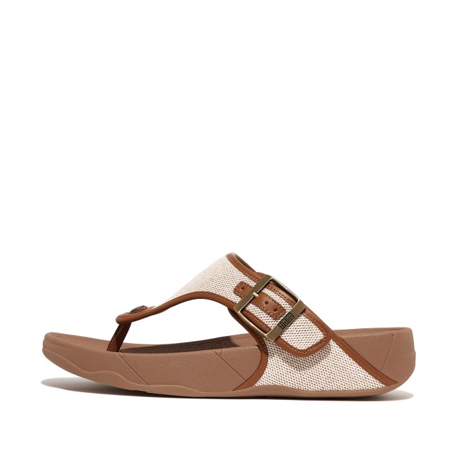 Fitflop Trakk II Mens Buckle Two-Tone Canvas Toe-Thongs (SKU: 338-395-10-10)