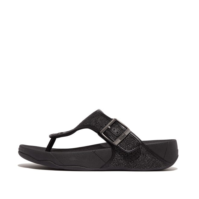 Fitflop Trakk II Mens Buckle Two-Tone Canvas Toe-Thongs