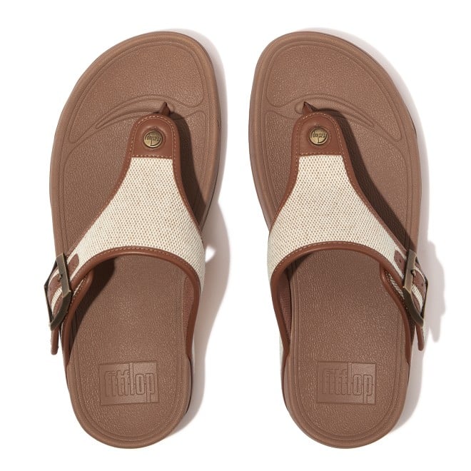 Fitflop Trakk II Mens Buckle Two-Tone Canvas Toe-Thongs (SKU: 338-395-10-10)