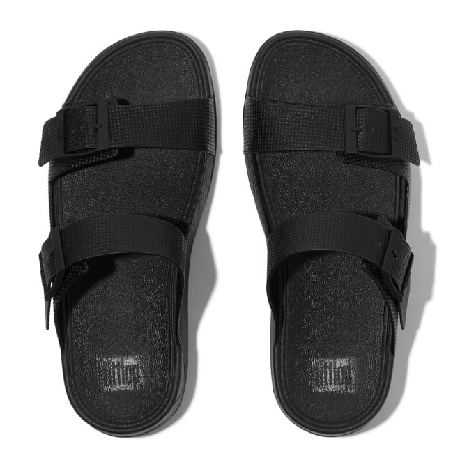 Fitflop Gogh Moc Mens Buckle Embossed-Leather Slides (SKU: 338-418-11-7)