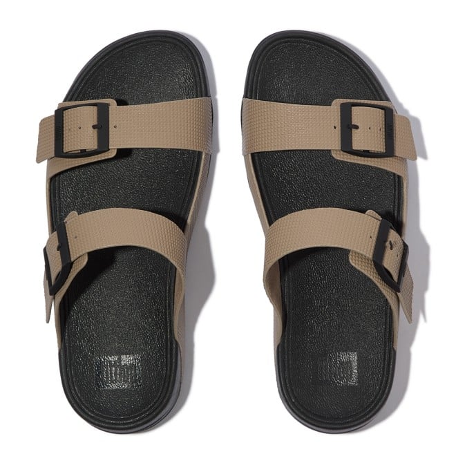 Fitflop Gogh Moc Mens Buckle Embossed-Leather Slides (SKU: 338-418-23-7)