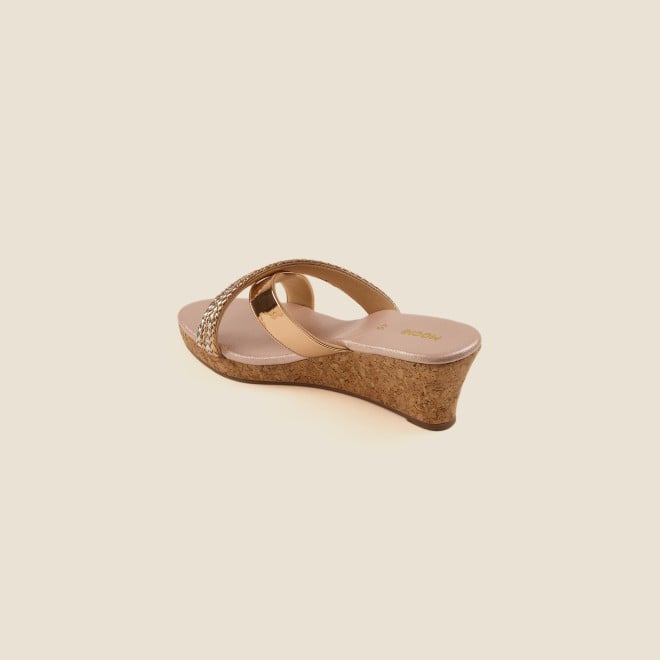 Mochi Women Antique-Gold Casual Slip Ons (SKU: 34-1-28-36)