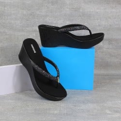 Women Black Casual Slip Ons