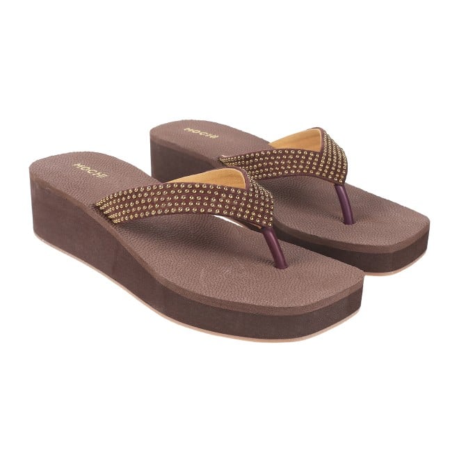 Mochi Women Brown Casual Sandals