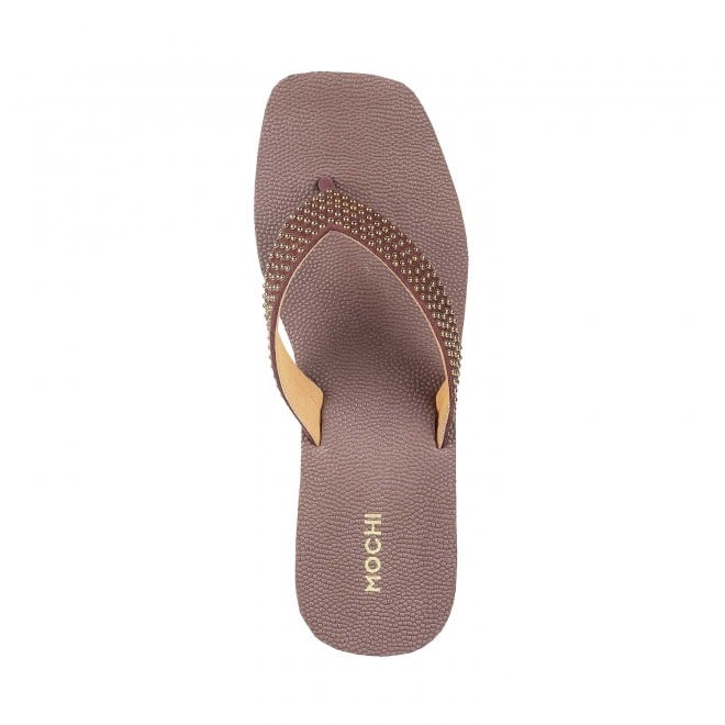 Mochi Women Brown Casual Sandals (SKU: 34-131-12-36)