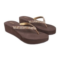 Women Antique-Gold Casual Sandals