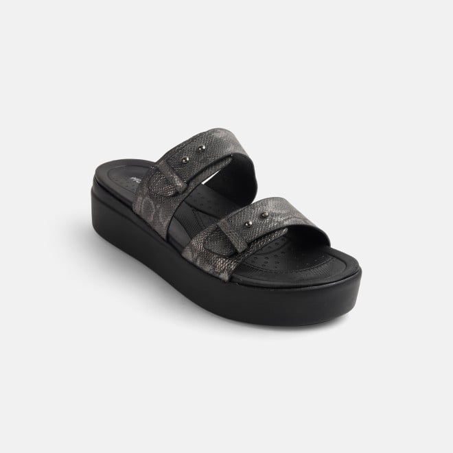 Mochi Women Grey Casual Slip Ons