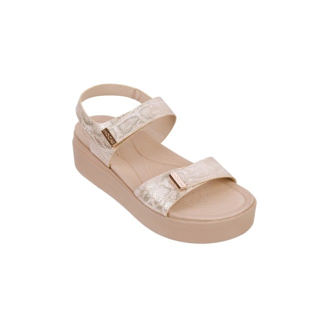 Mochi Women Beige Casual Sandals (SKU: 34-160-20-36)