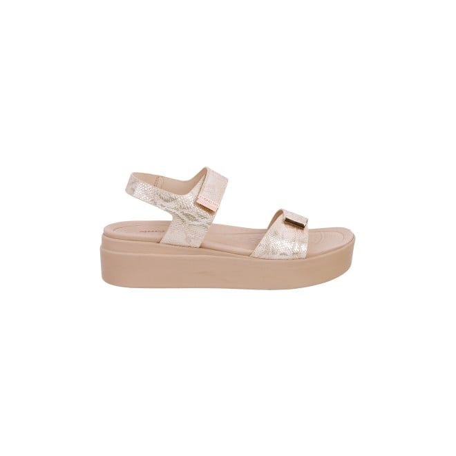 Mochi Women Beige Casual Sandals (SKU: 34-160-20-36)