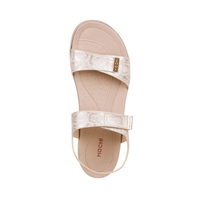 Mochi Women Beige Casual Sandals (SKU: 34-160-20-36)