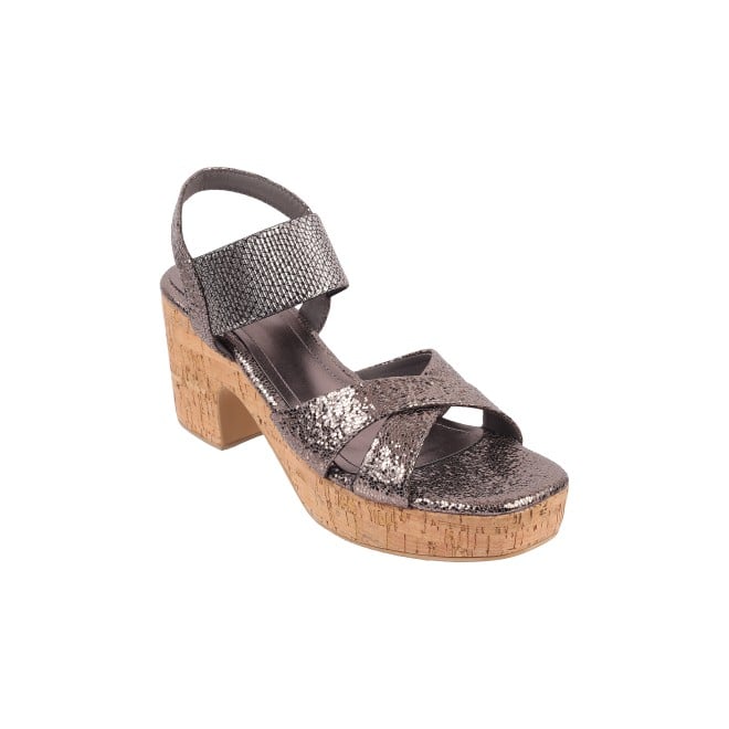 Mochi Women Gun-metal Casual Sandals (SKU: 34-163-29-36)