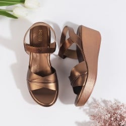 Women Antique-Gold Casual Sandals