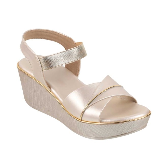 Mochi Women Gold Casual Sandals (SKU: 34-175-15-37)