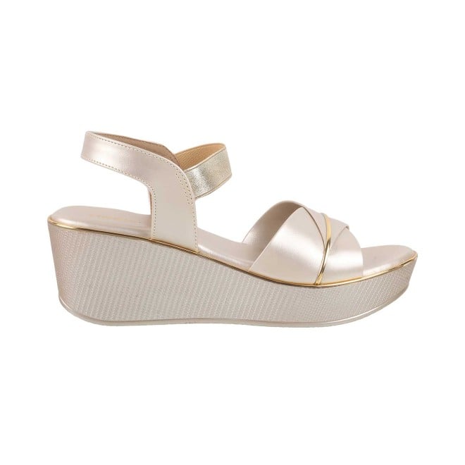 Mochi Women Gold Casual Sandals (SKU: 34-175-15-37)