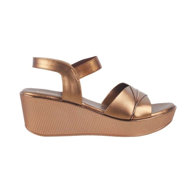 Mochi Women Antique-Gold Casual Sandals (SKU: 34-175-28-36)