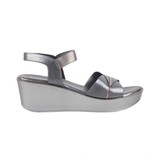 Mochi Women Gun-Metal Casual Sandals (SKU: 34-175-29-40)