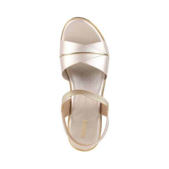 Mochi Women Gold Casual Sandals (SKU: 34-175-15-37)