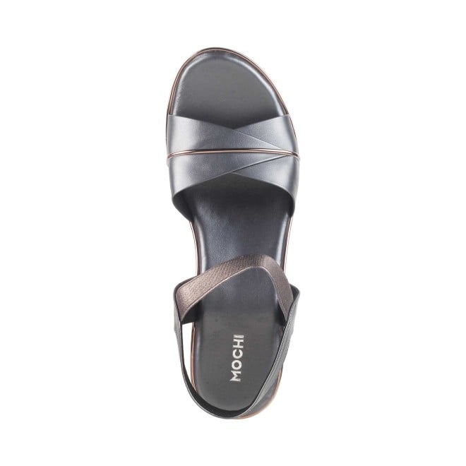 Mochi Women Gun-Metal Casual Sandals (SKU: 34-175-29-40)