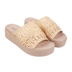 Women Beige Casual Slip Ons