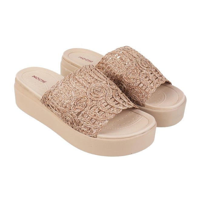 Mochi Women Brown Casual Slip Ons