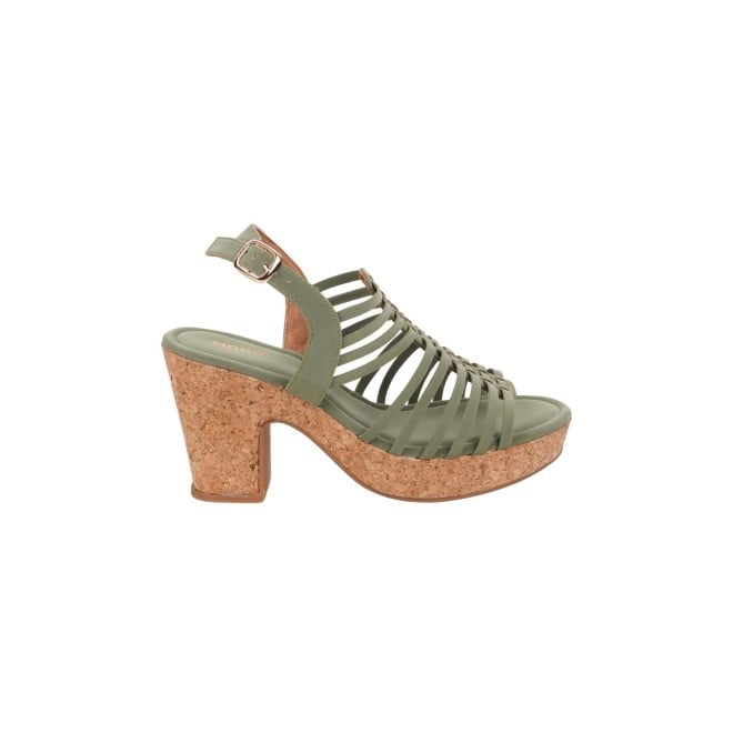 Mochi Women Green Casual Sandals (SKU: 34-181-21-36)